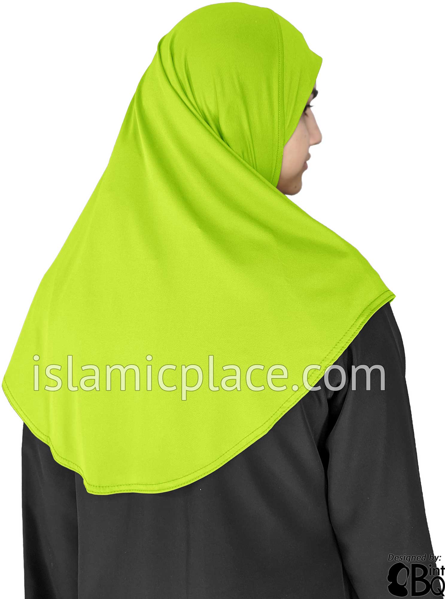 Neon Green - Luxurious Lycra Hijab Al-Amira - Teen to Adult (Large) 1-piece style