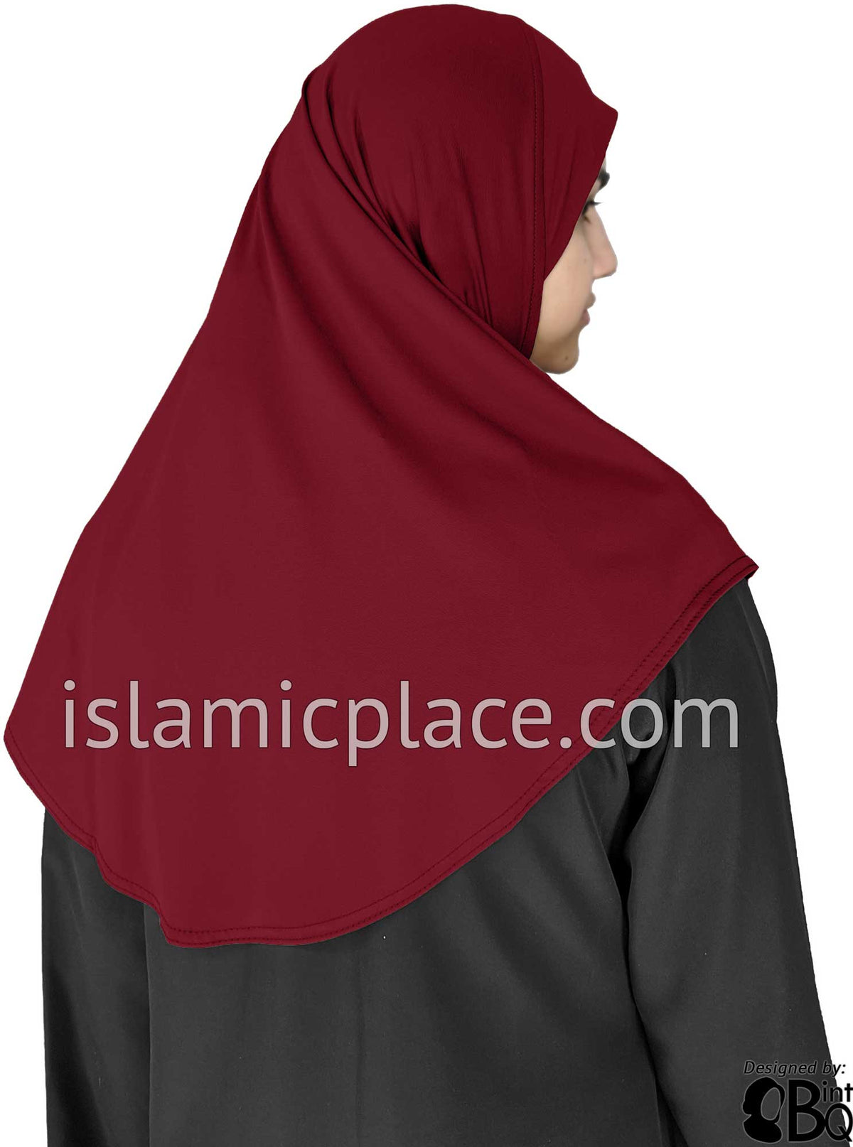 Light Burgundy - Luxurious Lycra Hijab Al-Amira - Teen to Adult (Large) 1-piece style