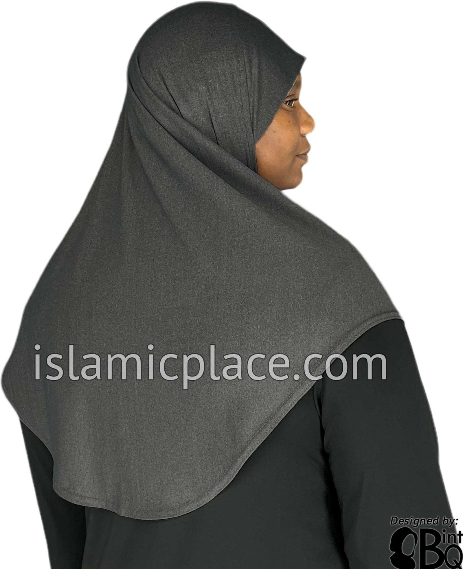 Heather Gray - Luxurious Lycra Hijab Al-Amira - Teen to Adult (Large) 1-piece style
