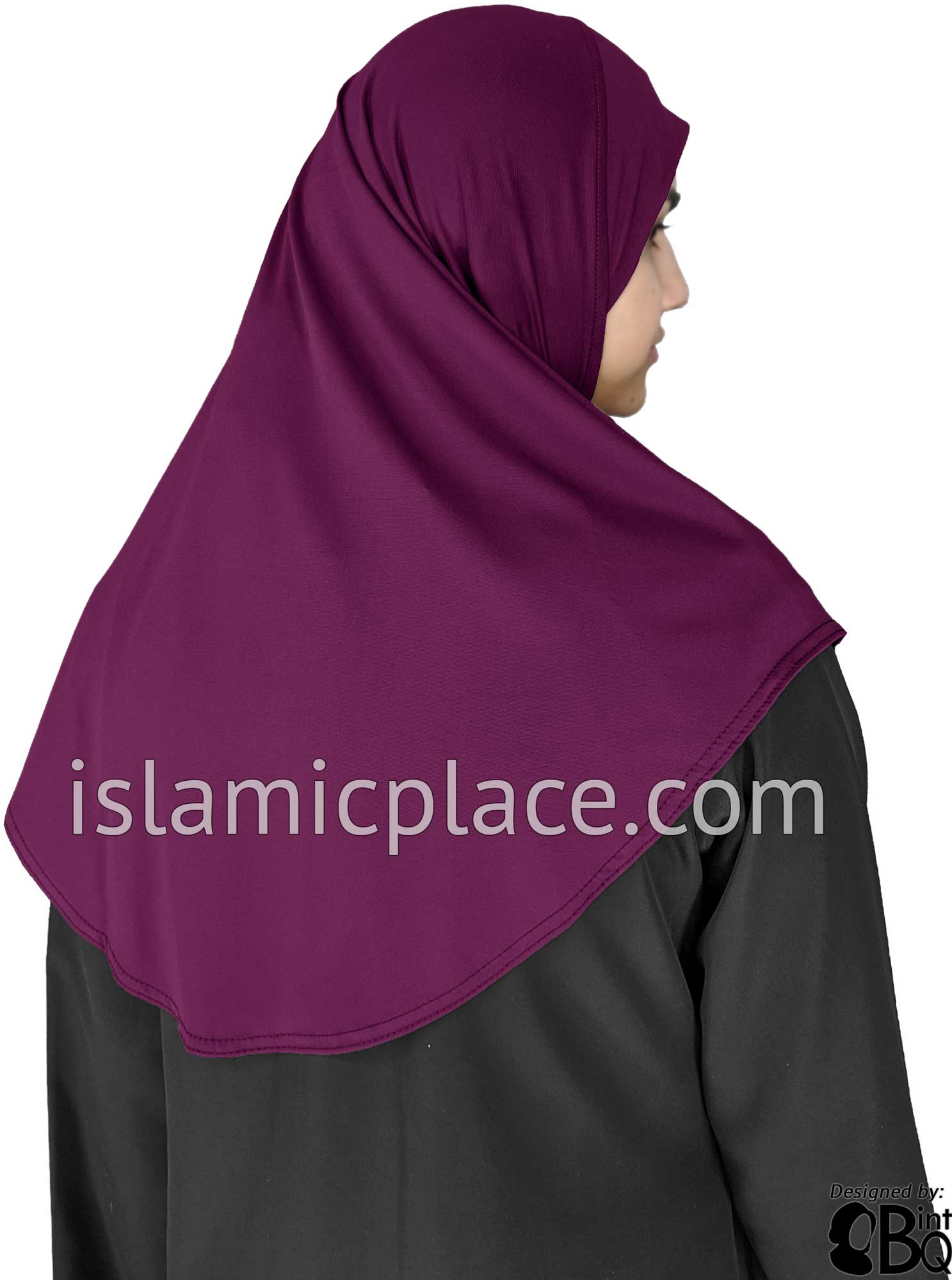 Mulberry - Luxurious Lycra Hijab Al-Amira - Teen to Adult (Large) 1-piece style