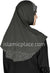 Charcoal Gray - Luxurious Lycra Hijab Al-Amira with Silver Rhinestones Teen to Adult (Large)