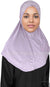 Lilac - Luxurious Lycra Hijab Al-Amira with Silver Rhinestones Teen to Adult (Large)