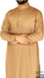 Caramel - Men Saudi Ad-Daffah Plain Kameez by Ibn Ameen