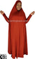 Rust - Plain Overhead Abaya with Cuffs
