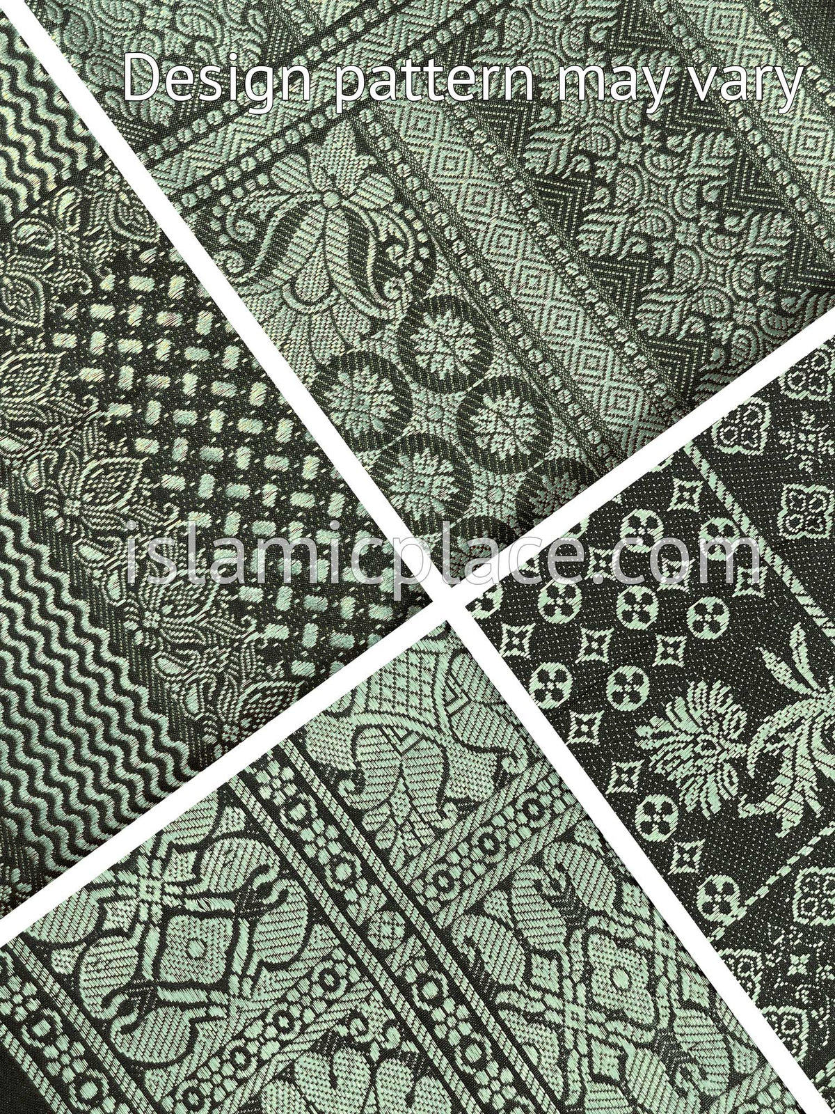 Black and Sage Green - Umar Collection Men Scarf Kifaya