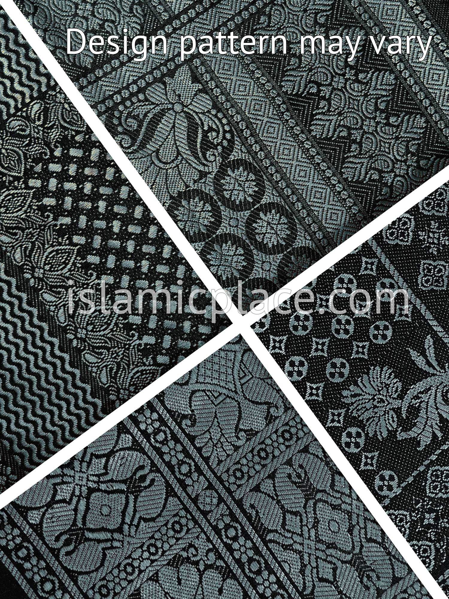Black and Gray - Umar Collection Men Scarf Kifaya