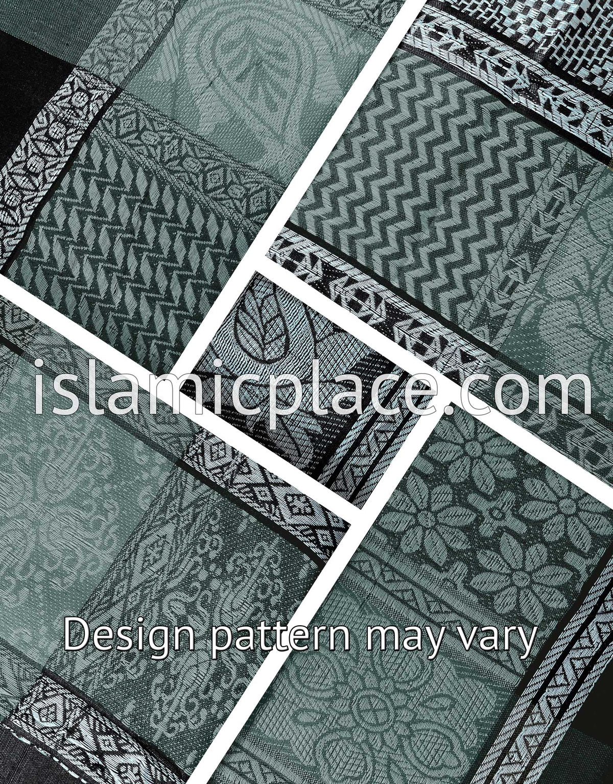 Black, White and Steel Blue - Wali Collection Men Scarf Kifaya