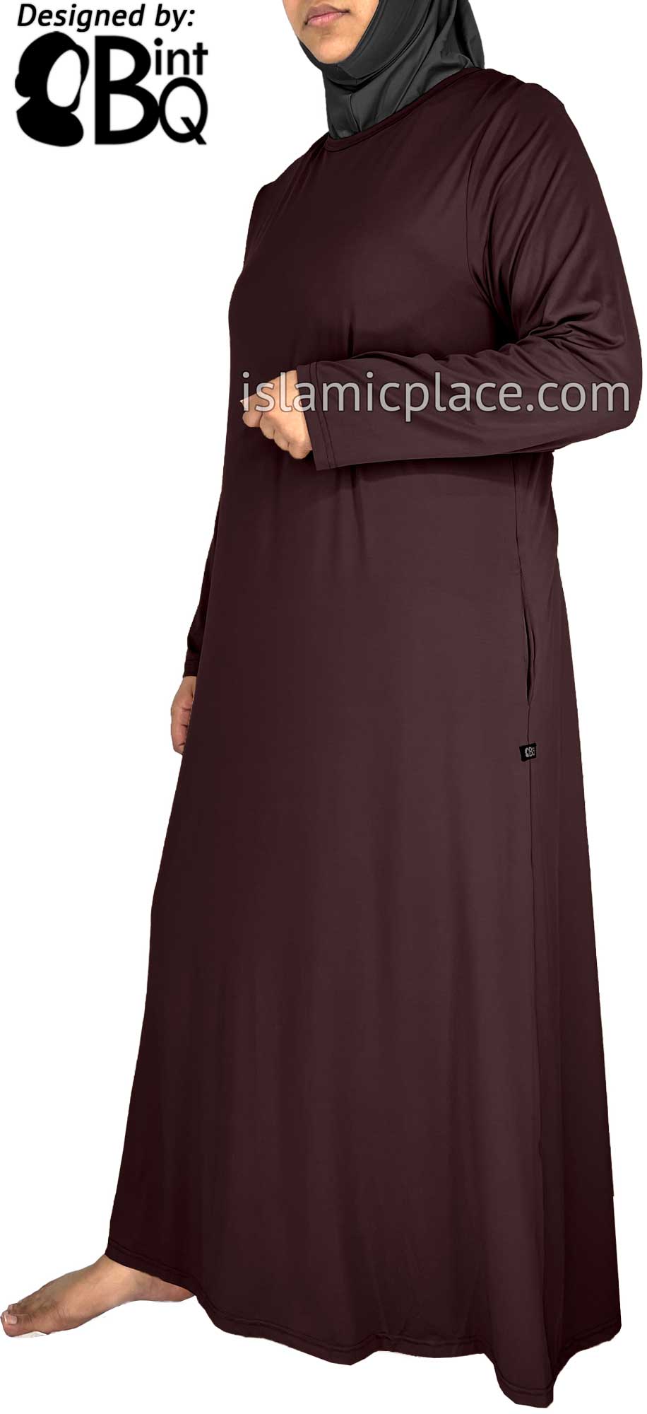 Brown Berry - Salima Simply Elegant Basic Abaya by BintQ