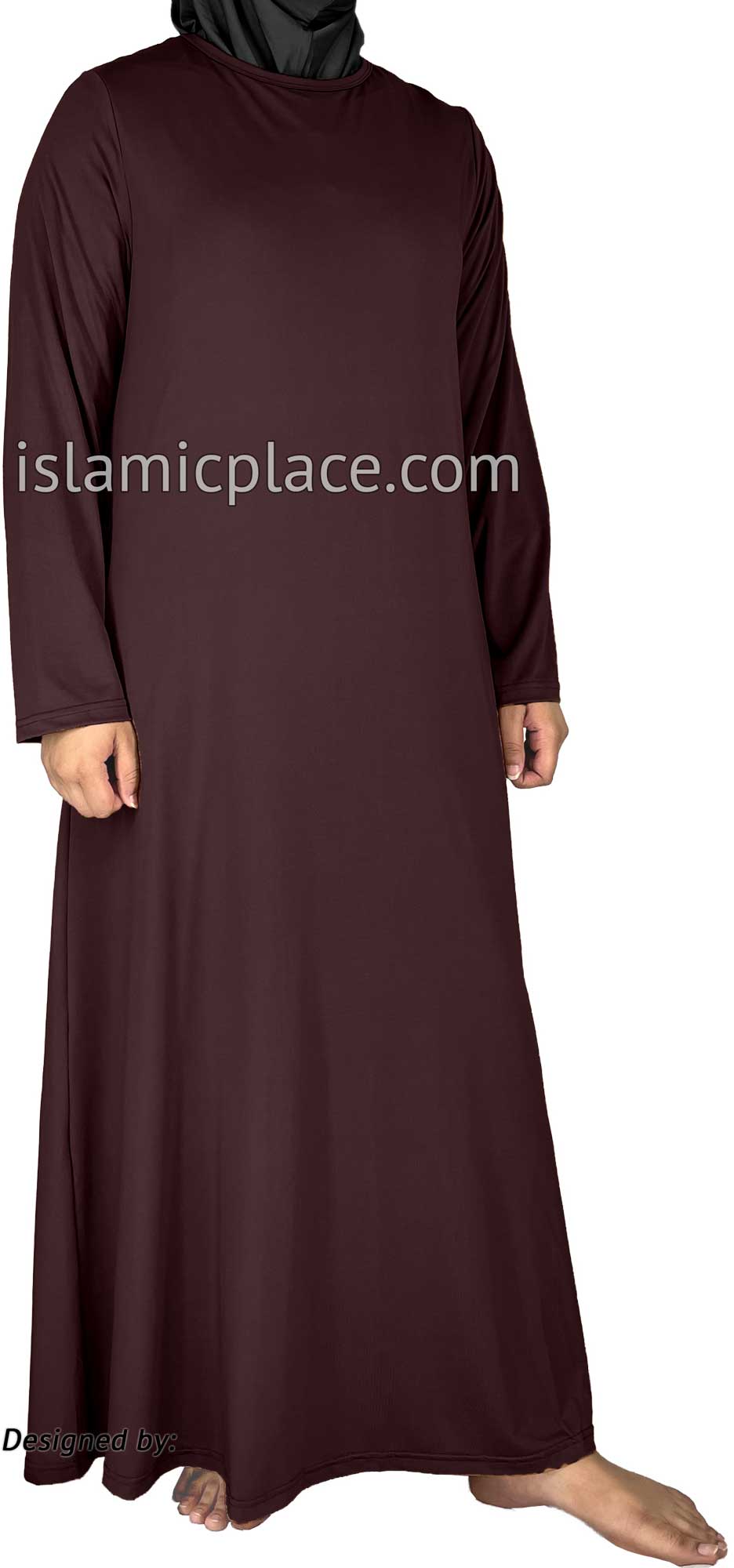 Brown Berry - Salima Simply Elegant Basic Abaya by BintQ