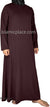 Brown Berry - Salima Simply Elegant Basic Abaya by BintQ