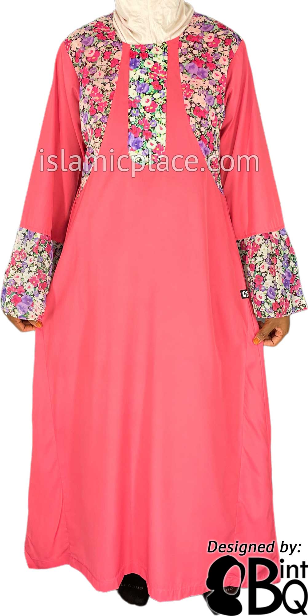 Coral - Zanoobia Stylish Abaya with Print Accenting by BintQ - S14