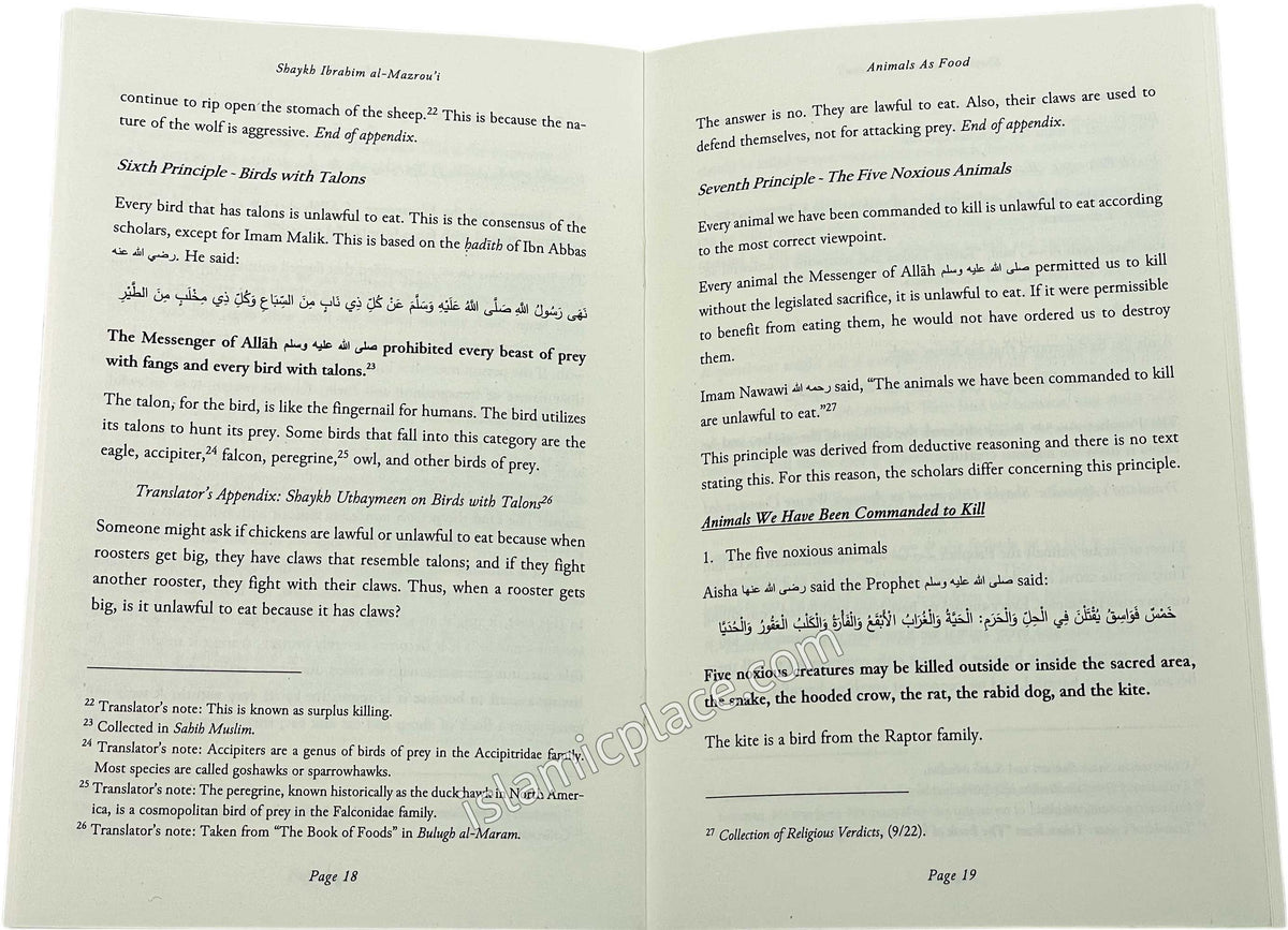 Animals as Food - The Permissible & Impermissible