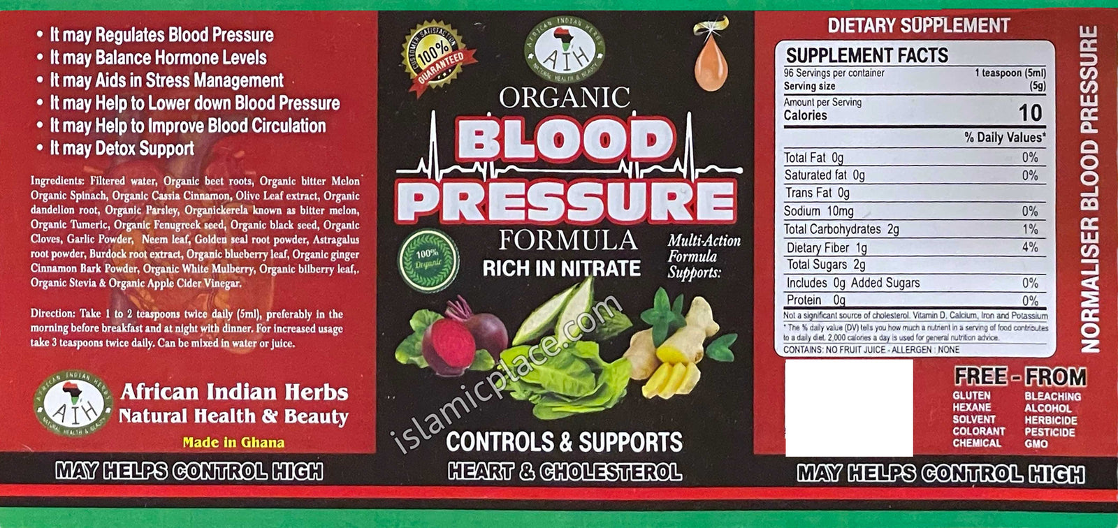 Organic Blood Pressure Formula Rich in Nitrate 16 oz