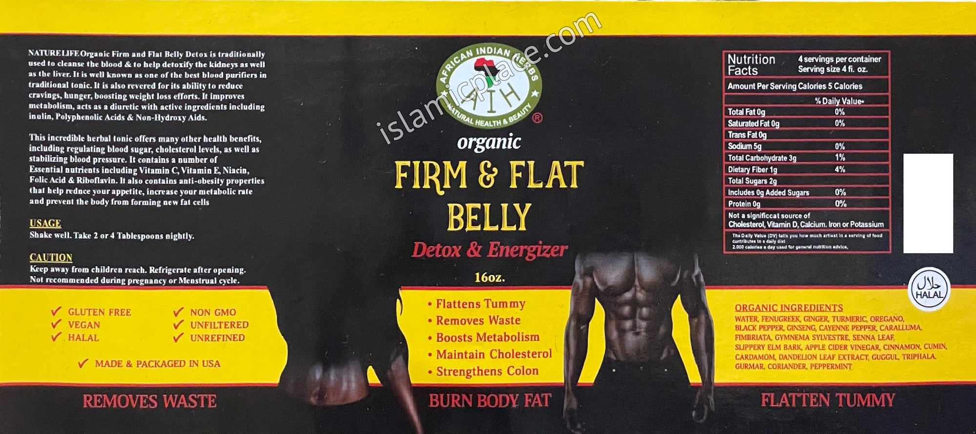Organic Firm & Flat Belly Detox & Energizer 16 oz