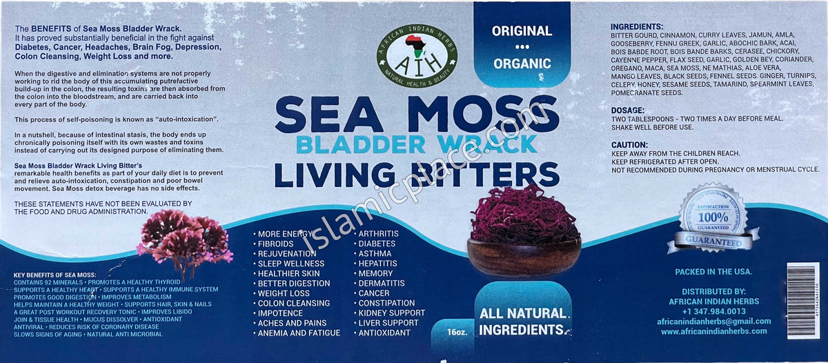 Sea Moss Bladder Wrack Living Bitters 16 oz