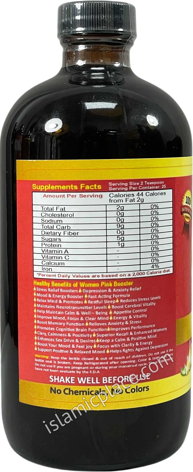 Organic Pink Stress Relief Booster with Lavender, Triphala, Spearmint, Yarrow & Cassia Extract 16 oz