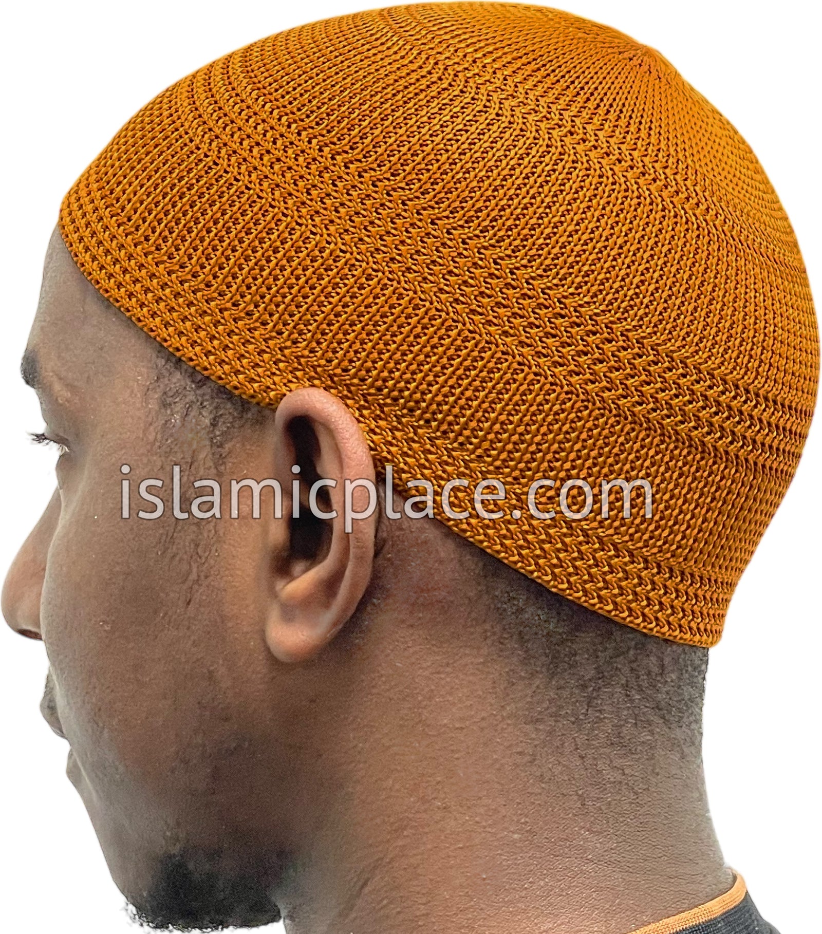 Caramel - Elastic Knitted Plain Simple Kufi