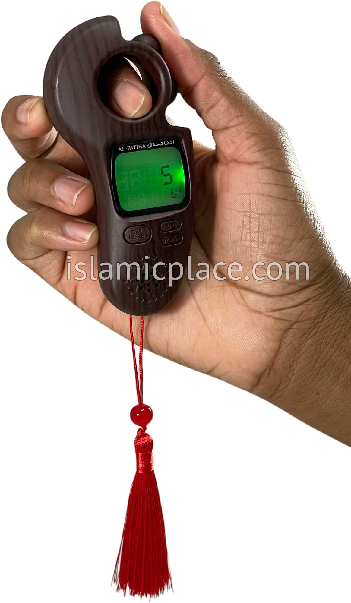 Dark Wood Grain - Electronic Tasbih with Azan and Prayer Times Reminder
