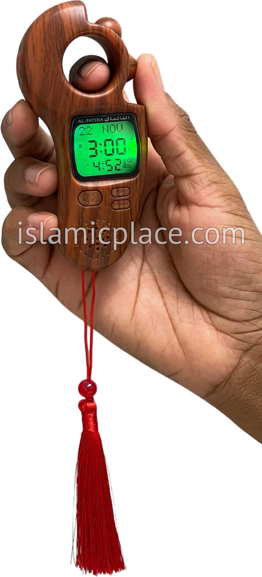 Light Wood Grain - Electronic Tasbih with Azan and Prayer Times Reminder