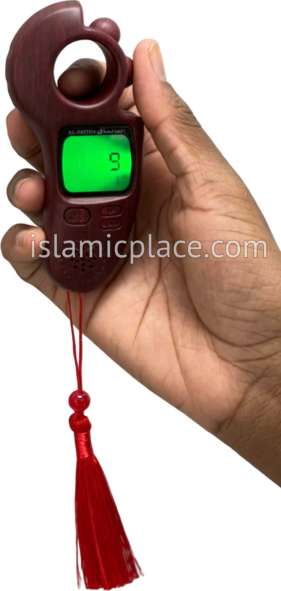 Red Wood Grain - Electronic Tasbih with Azan and Prayer Times Reminder