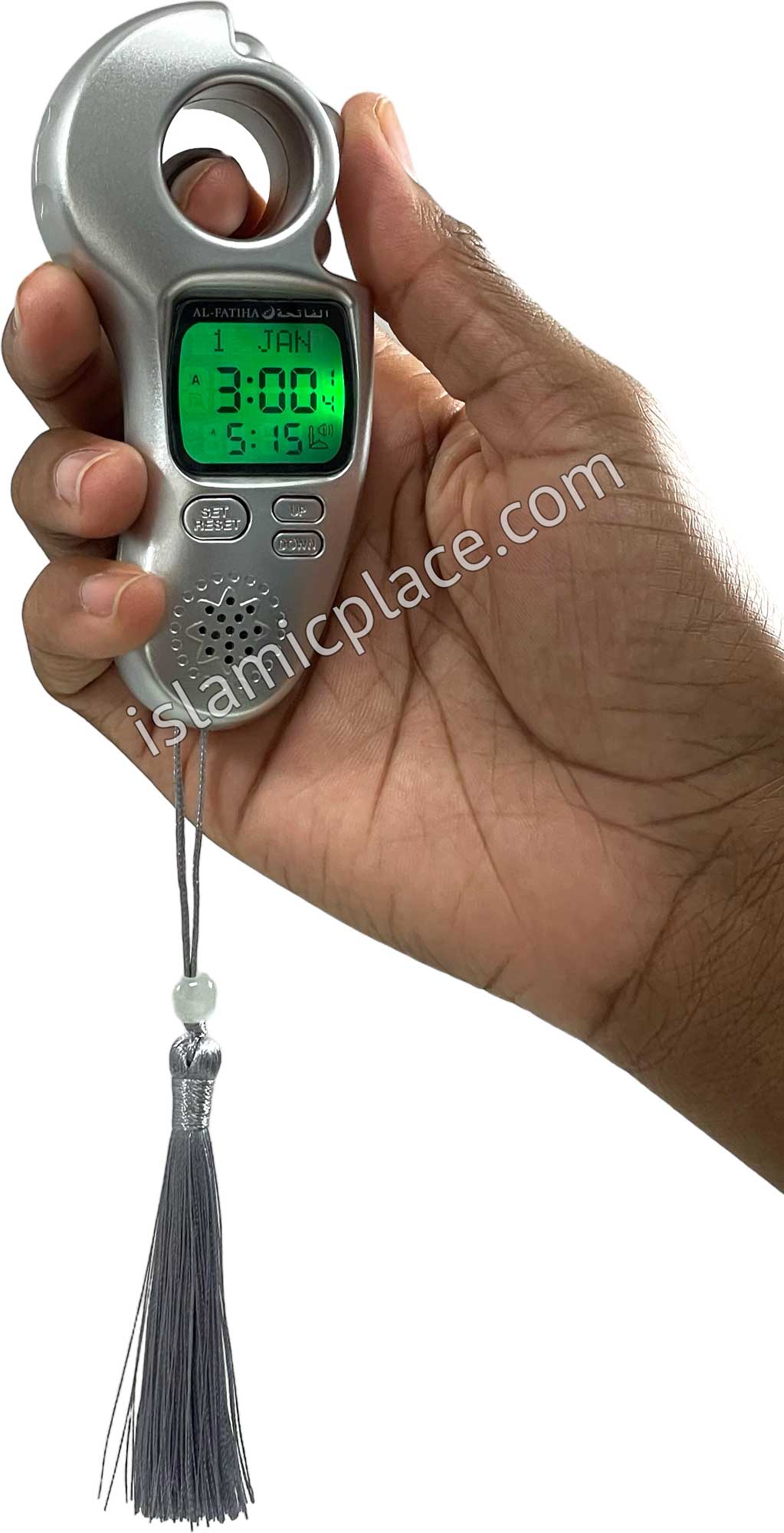 Silver - Electronic Tasbih with Azan and Prayer Times Reminder