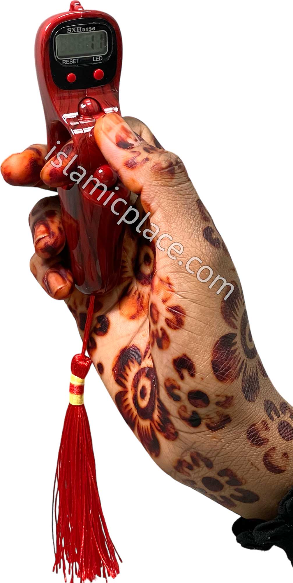 Red Wood Grain - Electronic Tasbih with Digital Tally Counter