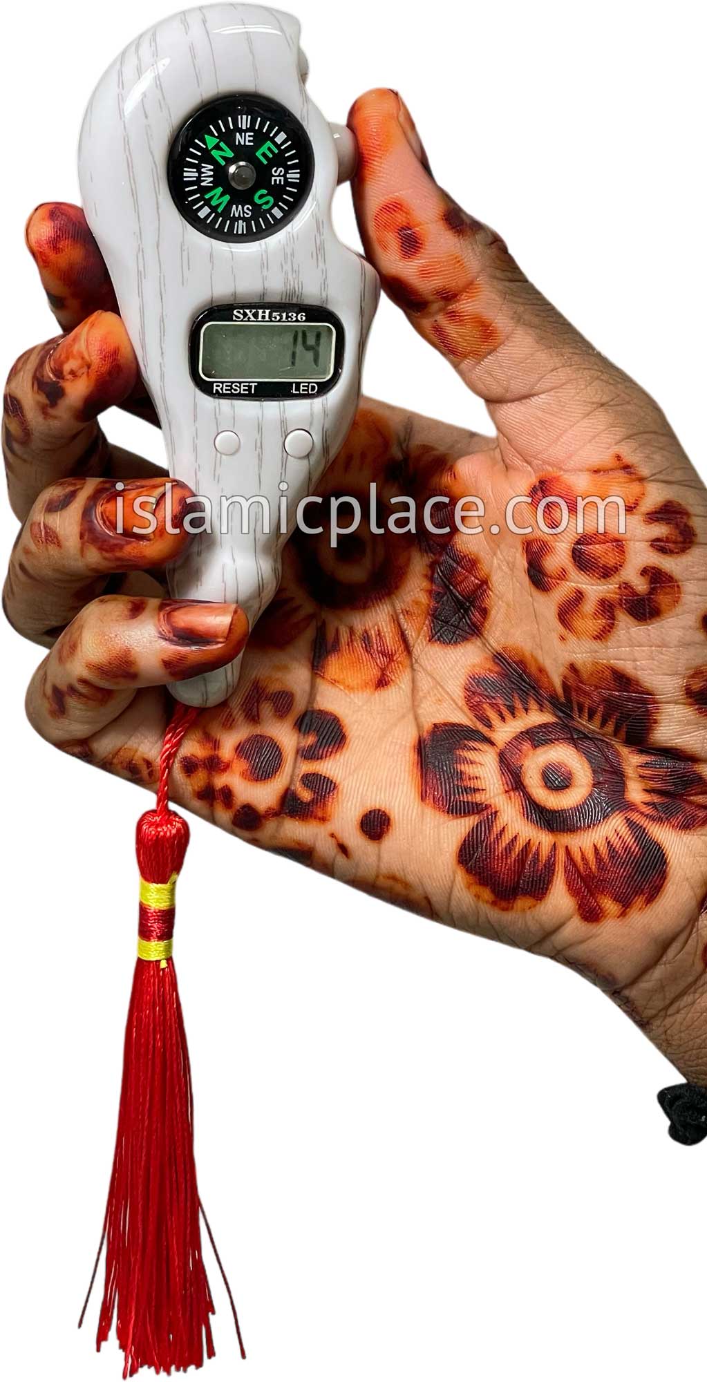 White Marble - Electronic Tasbih with Compass