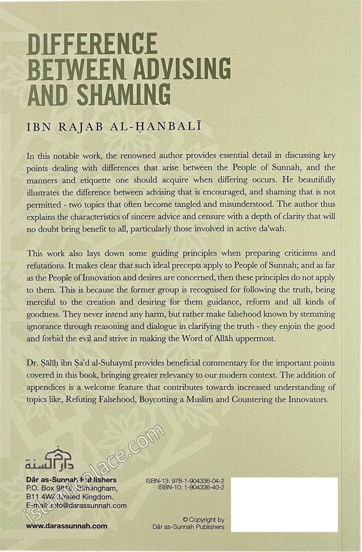 Difference Between Advising and Shaming