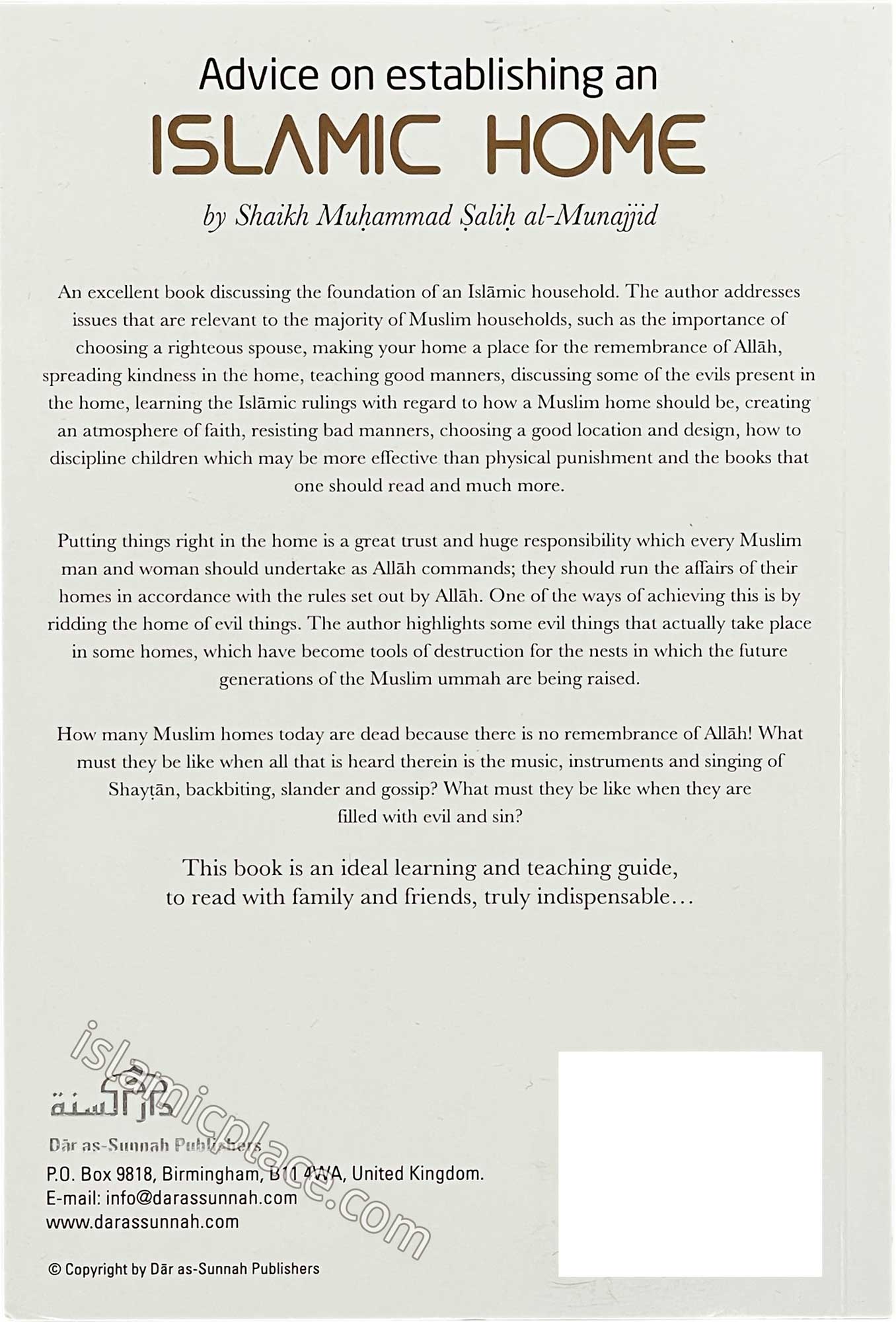 Advice on Establishing an Islamic Home