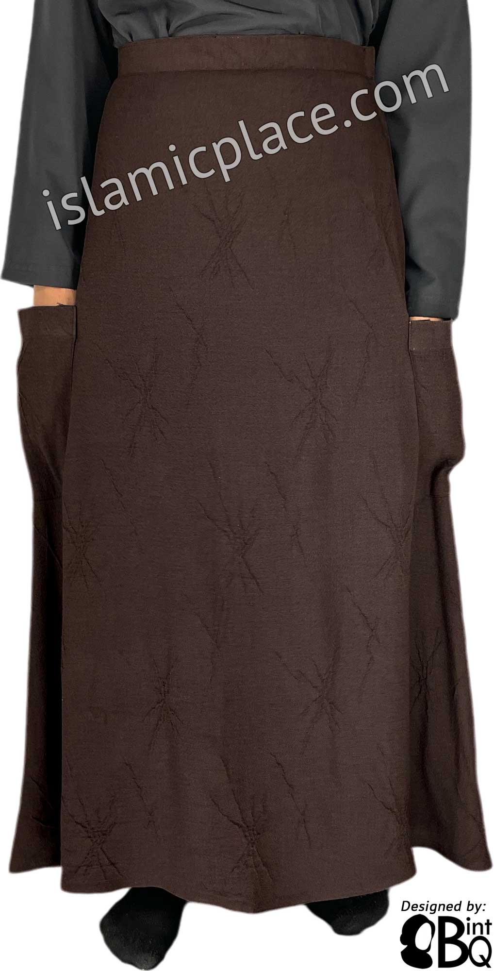 Brown - Jenna Style Desinger Skirt by BintQ - BQ236