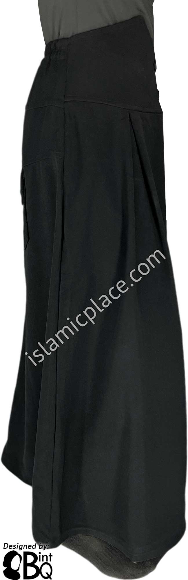 Black - Nasirah Style Desinger Skirt by BintQ - BQ231