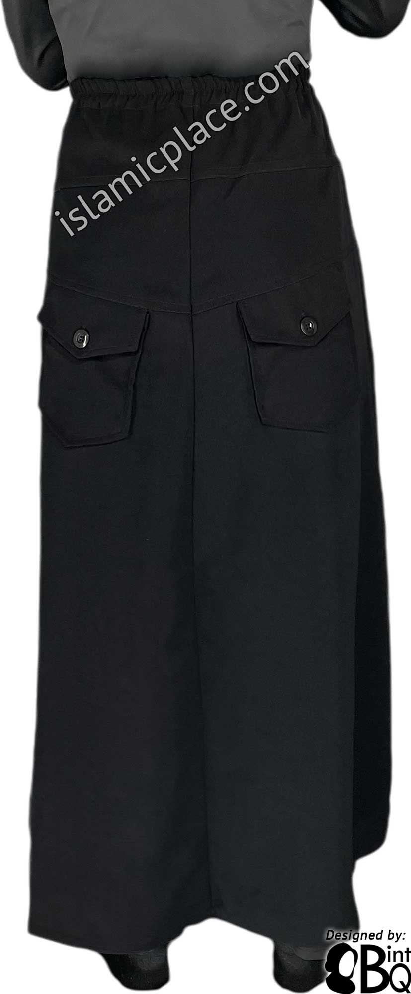 Black - Nasirah Style Desinger Skirt by BintQ - BQ231