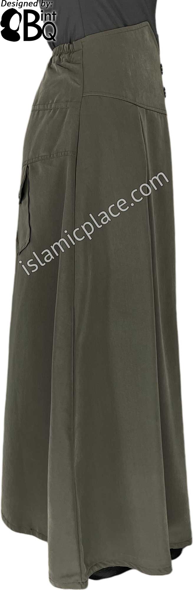 Olive - Nasirah Style Desinger Skirt by BintQ - BQ231