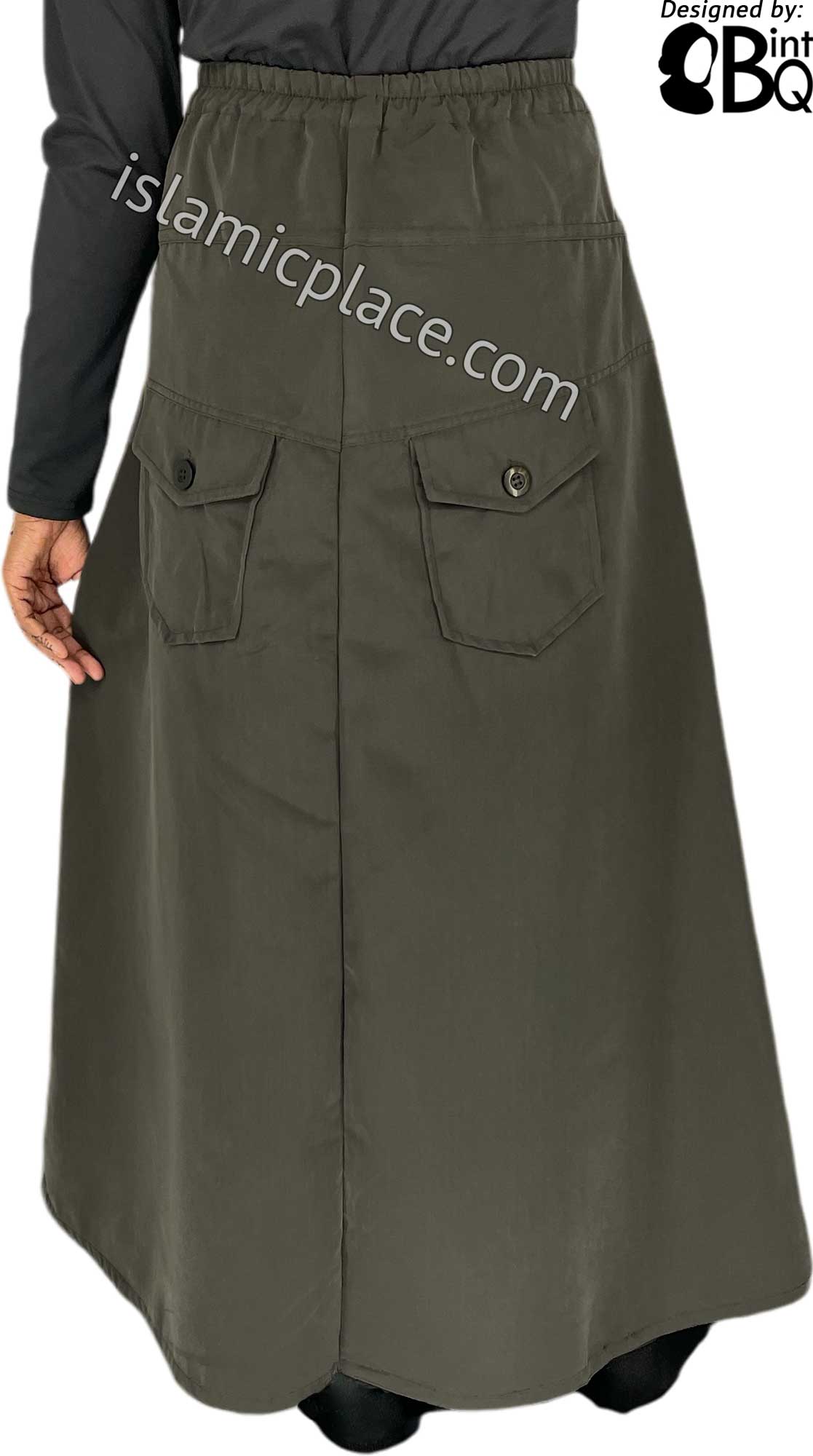 Olive - Nasirah Style Desinger Skirt by BintQ - BQ231