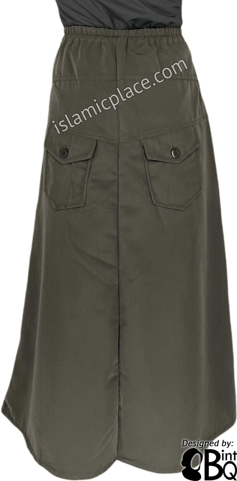 Olive - Nasirah Style Desinger Skirt by BintQ - BQ231
