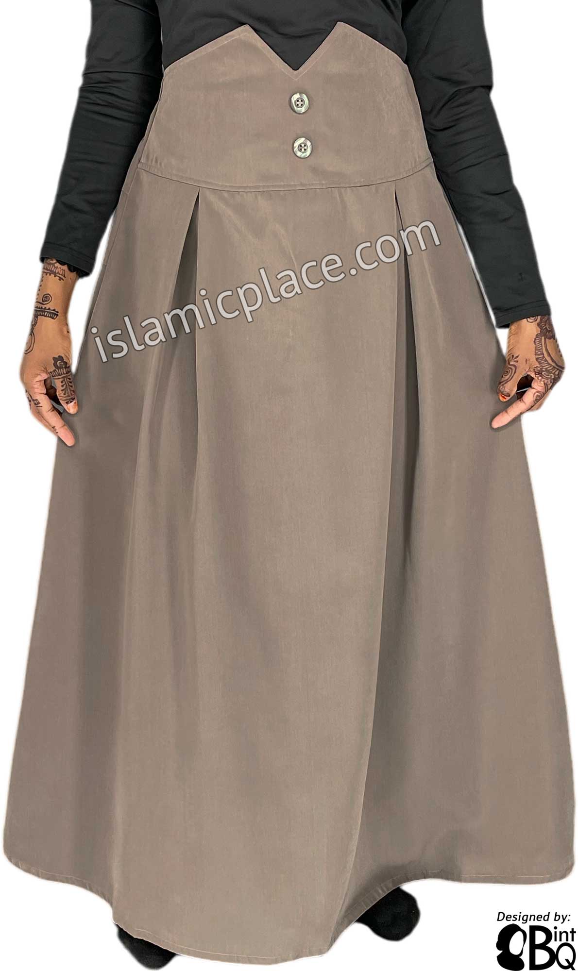 Pale Mauve - Nasirah Style Desinger Skirt by BintQ - BQ231
