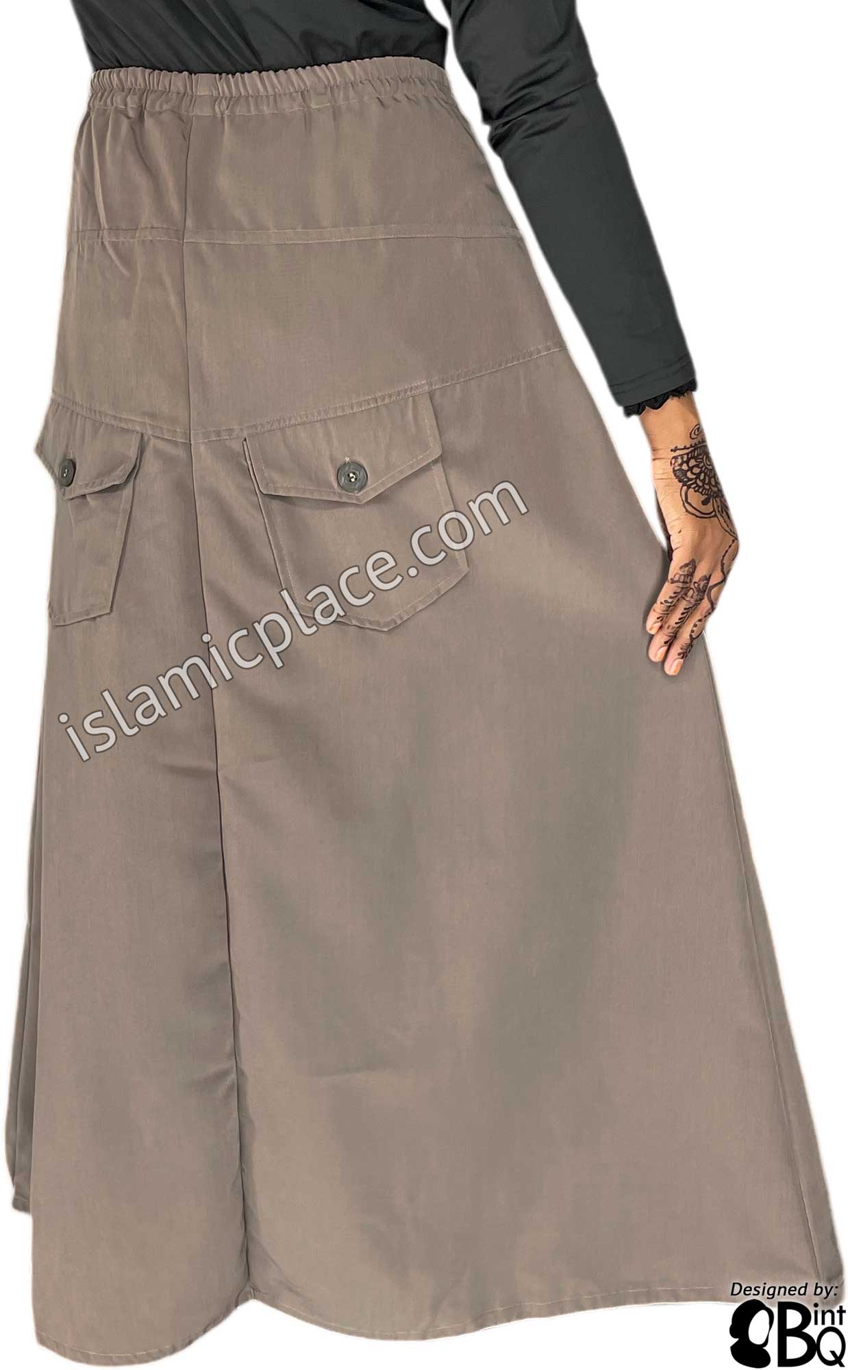 Pale Mauve - Nasirah Style Desinger Skirt by BintQ - BQ231