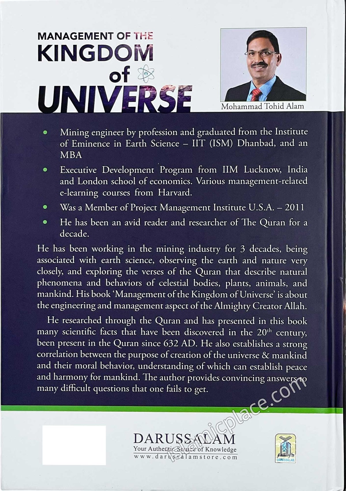 Management of the Kingdom of Universe - Quranic Perspective