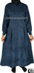 Navy Blue - Azeeza Pocket Style Abaya by BintQ in Luxurious Suede - BQ277
