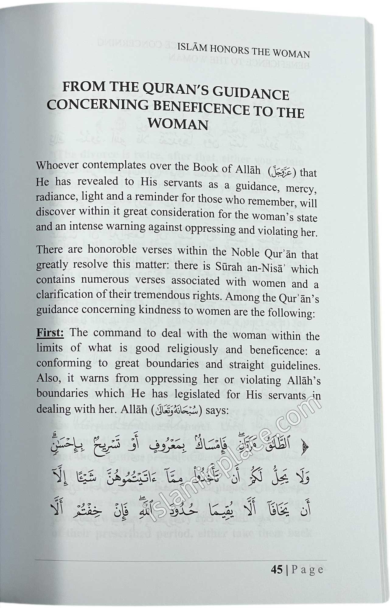Islam Honors The Woman