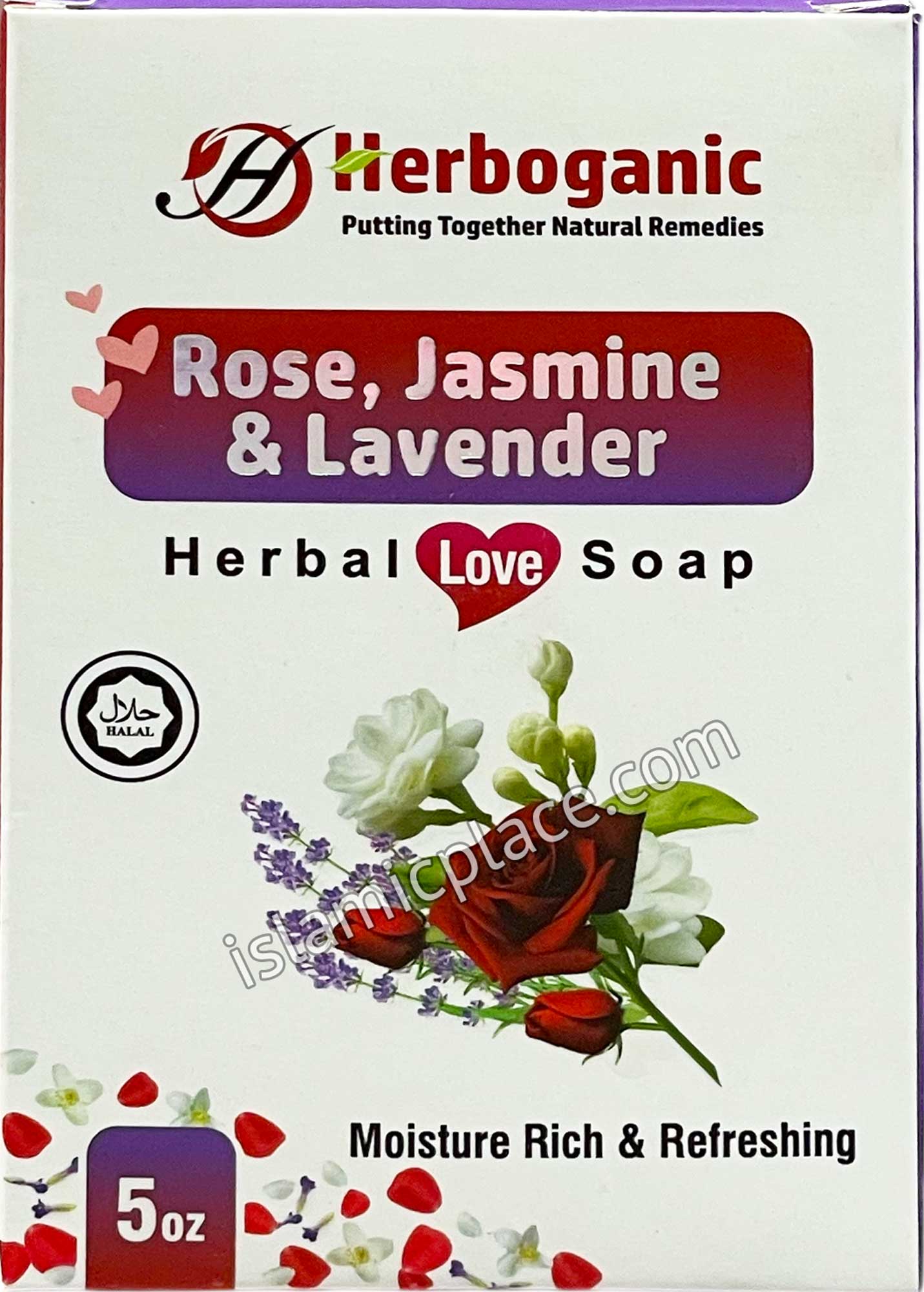 Rose, Jasmine & Lavender Herbal "Love" Halal Soap - 5 oz