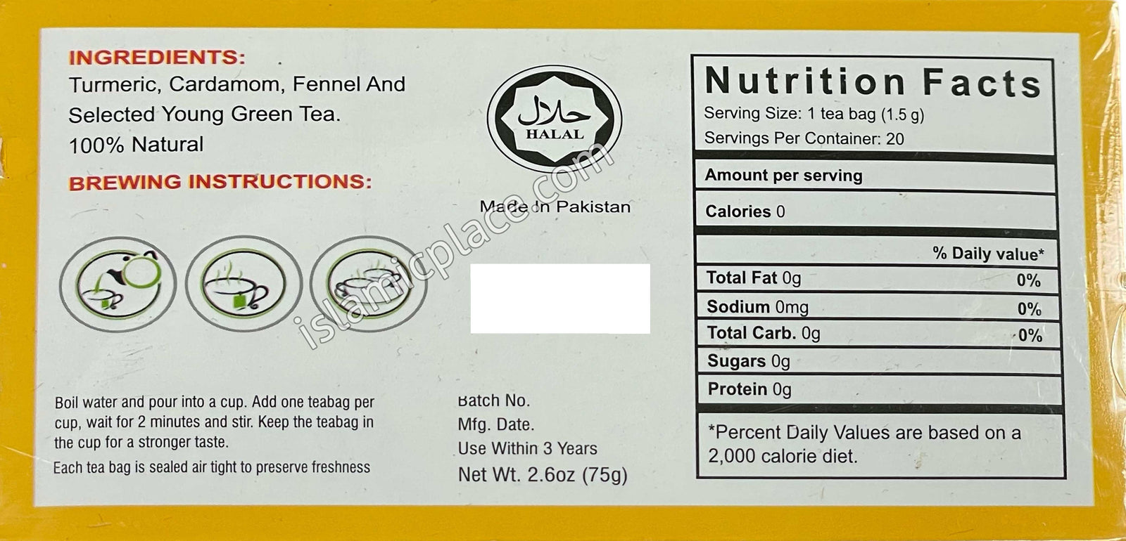 Turmeric Halal Herbal Tea