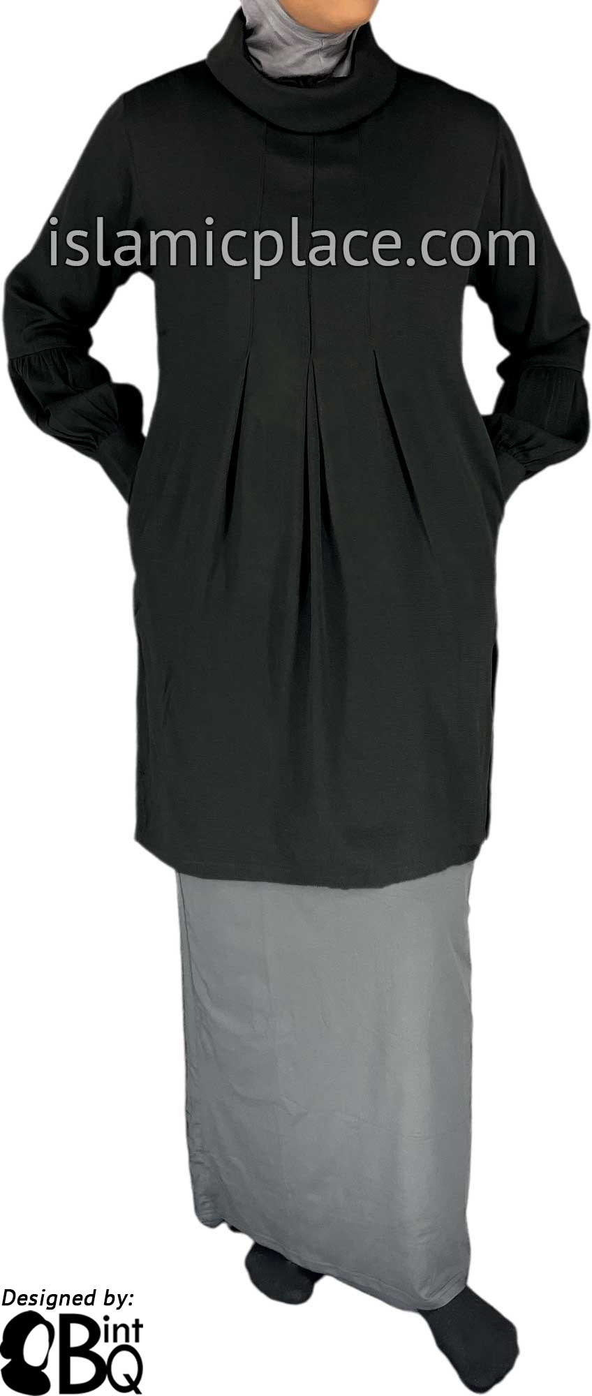 Black - Malika Style Kameez Tunic Top by BintQ - BQ100