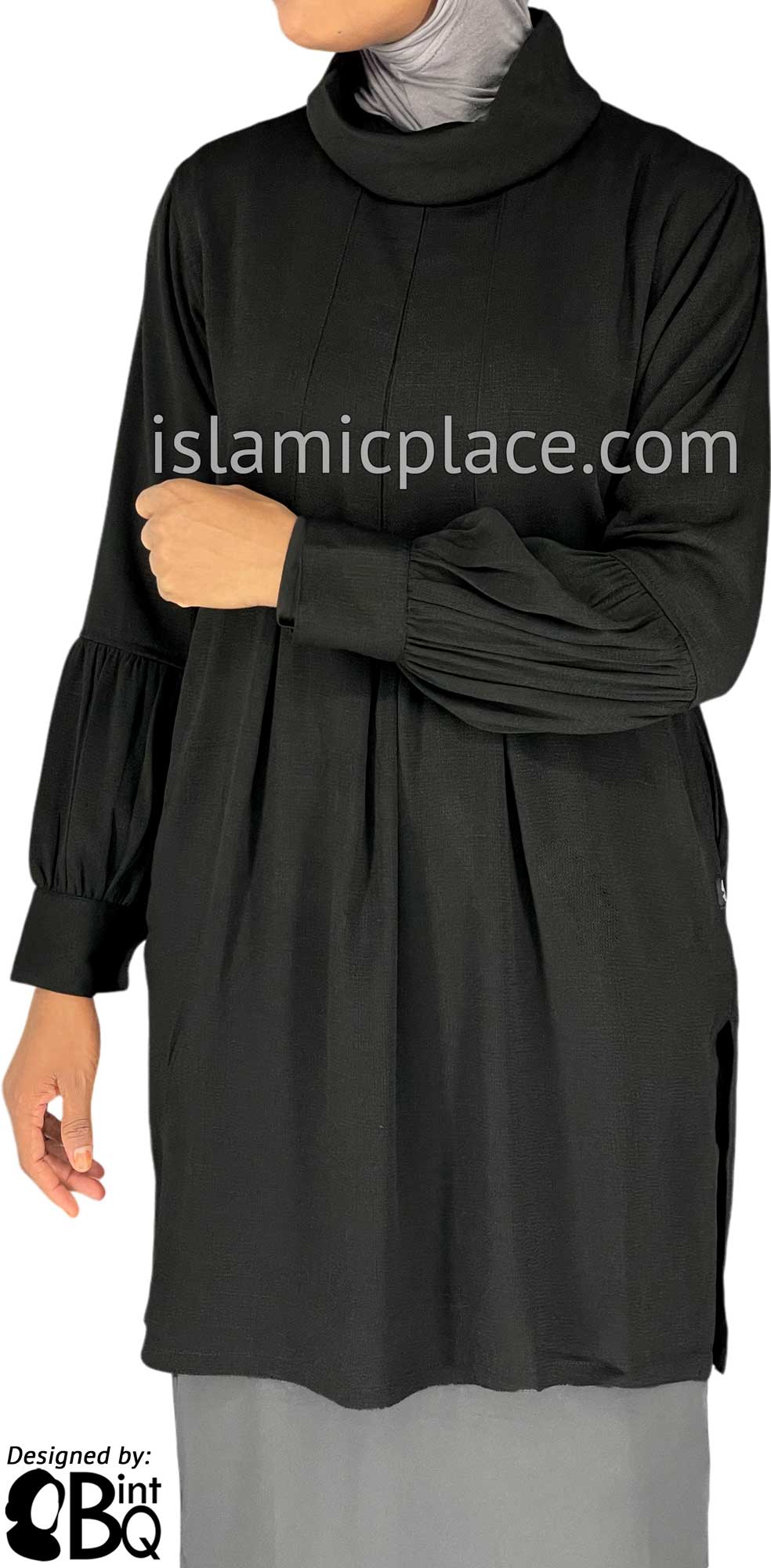 Black - Malika Style Kameez Tunic Top by BintQ - BQ100