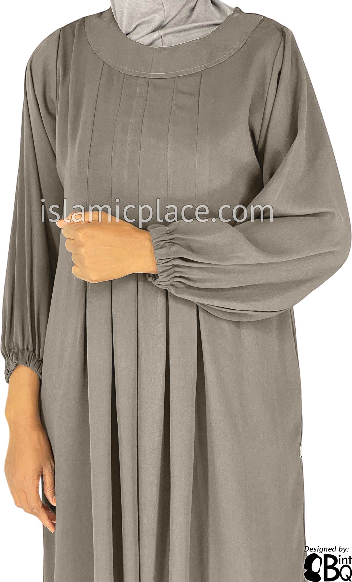 Pale Mauve - Sumera Chic Girl's Abaya with Baby Doll Inspired Pleats by BintQ - BQ275