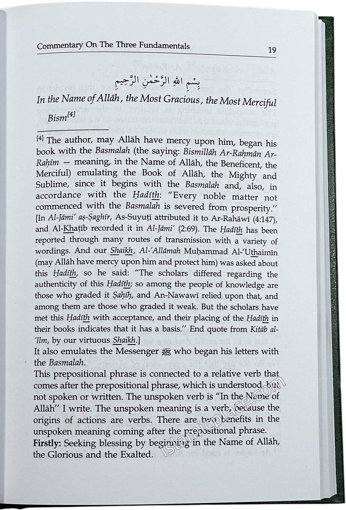 Commentary on the Three Fundamental Principles of Islam