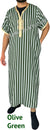 Olive Green - Azhar Style Short Sleeve Thob