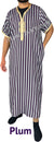 Plum - Azhar Style Short Sleeve Thob