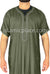 Olive Green - Ehsan Style Short Sleeve Thob
