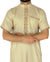 Beige Brown - Irfan Style Short Sleeve Thob